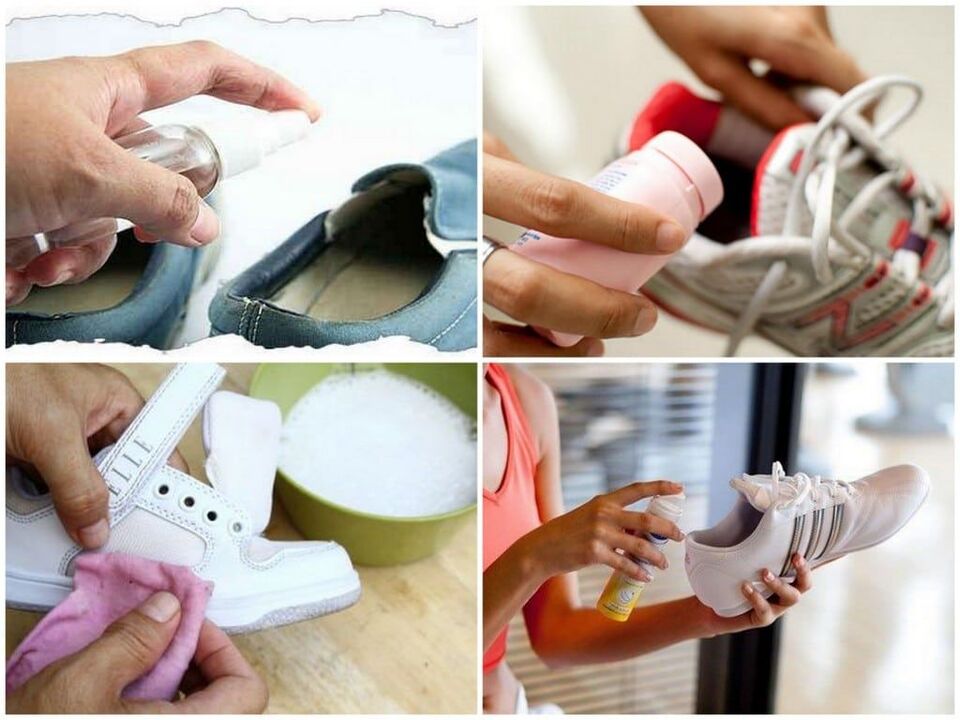 tratamento antiséptico de zapatos